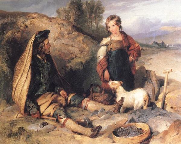 Sir Edwin Landseer The Stonebreaker and his Daughter oil painting image